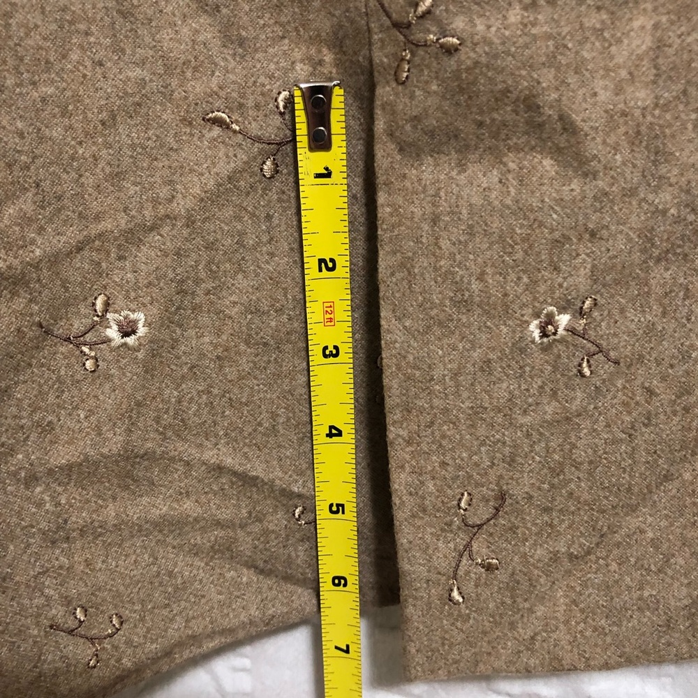 Liz Claiborne Wool Blend Embroidered Skirt - Picture 3 of 4
